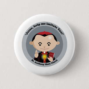St. Anthony Mary Claret 6 Cm Round Badge