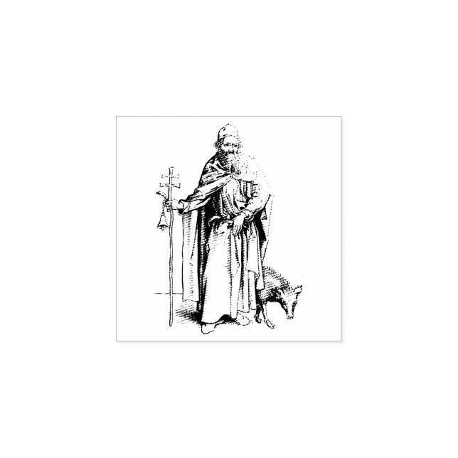 St Anthony of Egypt, Father of All Monks   Rubber Stamp (Imprint)