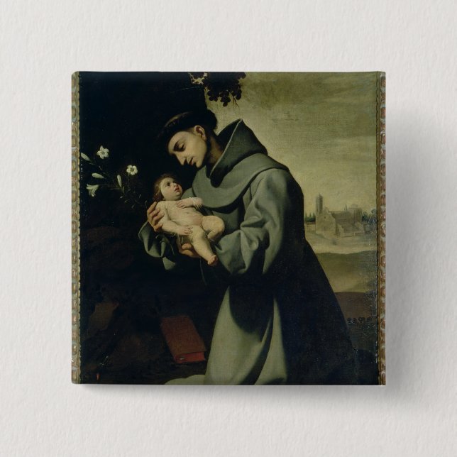 St. Anthony of Padua 15 Cm Square Badge (Front)