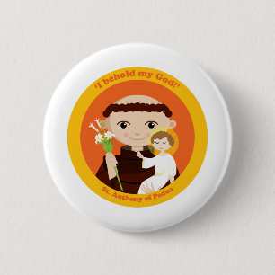 St. Anthony of Padua 6 Cm Round Badge