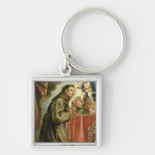 St. Anthony of Padua adoring the Christ Child Key Ring