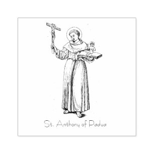 St. Anthony of Padua Catholic Religious Rubber Stamp
