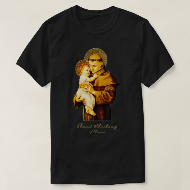 St Anthony of Padua Catholic Saint  T-Shirt (Design Front)