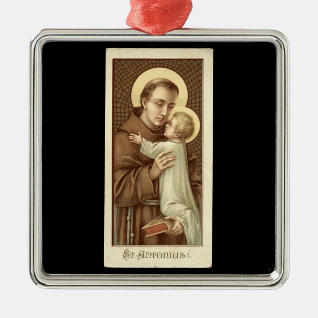St. Anthony of Padua & the Child Jesus Christ  Metal Ornament (Front)