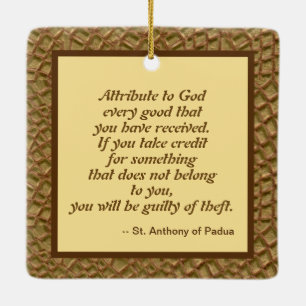 St. Anthony of Padua & the Christ Child (JM 05) Ceramic Ornament