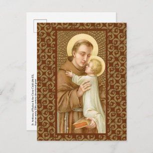 St. Anthony of Padua & the Christ Child (JM 05) Postcard