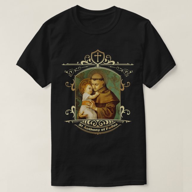 St Anthony of Padua Vintage Catholic Saint Infant  T-Shirt (Design Front)