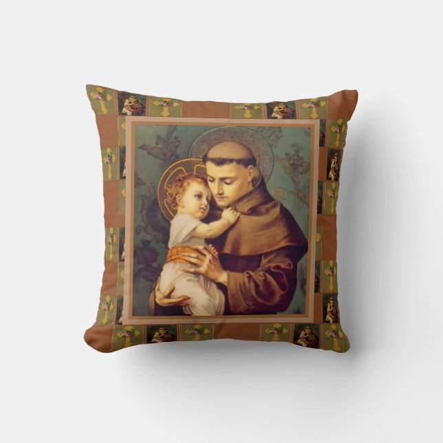 St. Anthony of Padua with Baby Jesus Cushion (Front)