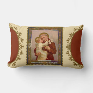 St. Anthony of Padua with Baby Jesus Lumbar Cushion