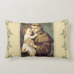St. Anthony of Padua with Baby Jesus Lumbar Cushion