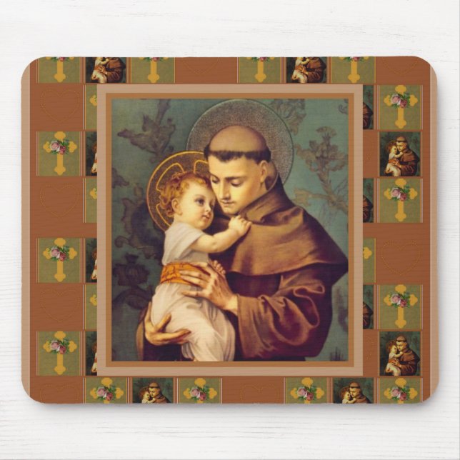 St. Anthony of Padua with Baby Jesus Mouse Pad (Front)