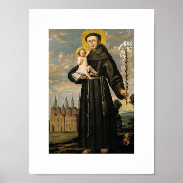 St Anthony of Padua with Child Jesus Poster (Front)