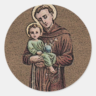 St. Anthony Pray For Us Classic Round Sticker