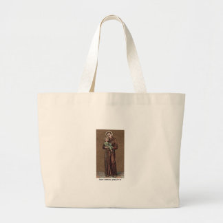 St. Anthony Pray For Us Large Tote Bag