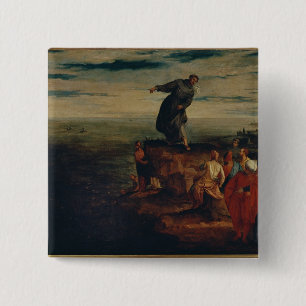 St. Anthony Preaching to the Fish, c.1580 15 Cm Square Badge