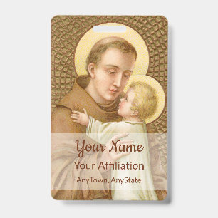 St. Anthony & the Christ Child (JM 05; Style 1) ID Badge