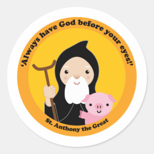 St. Anthony the Great Classic Round Sticker