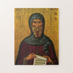 St. Anthony the Great Orthodox Christian Icon Jigsaw Puzzle