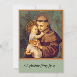 St. Anthony's Brief Catholic Prayer Religious Card