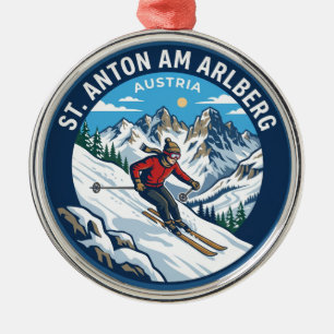 St. Anton am Arlberg Austria Metal Ornament