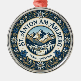 St. Anton am Arlberg Austria Metal Ornament