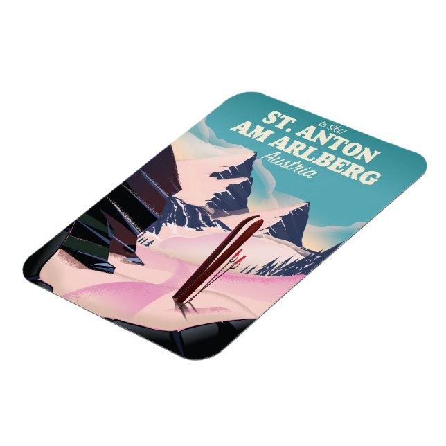 St. Anton am Arlberg ski Austria Magnet (Left Side)