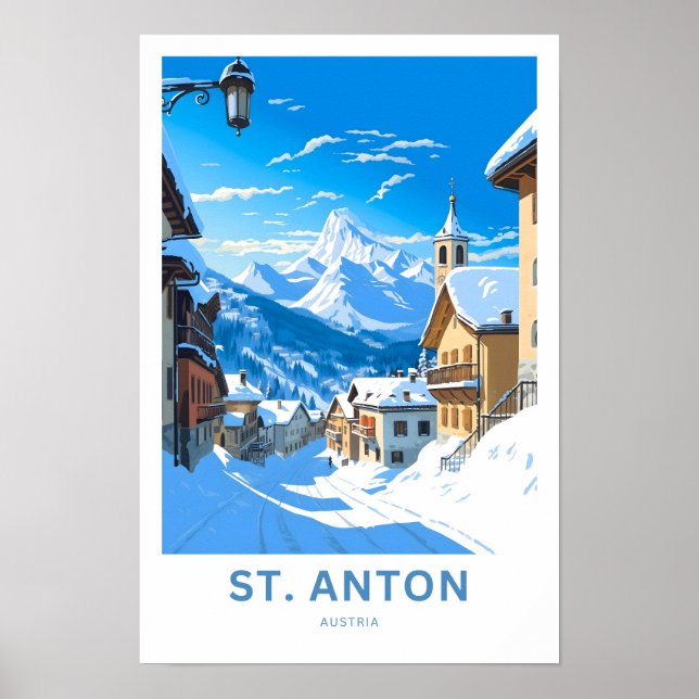 St. Anton Austria Australia Travel Print (Front)