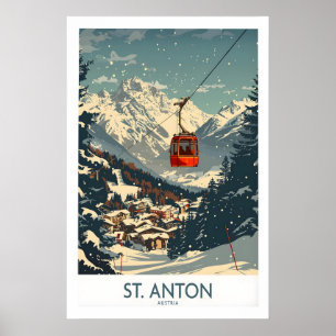 St Anton Wall Art Ski Poster 1