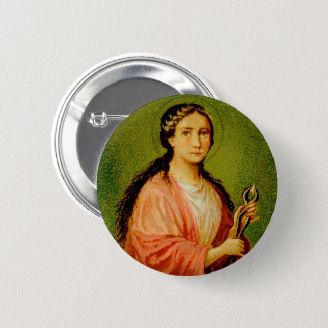 St. Apollonia (BLA 001) 6 Cm Round Badge (Front & Back)
