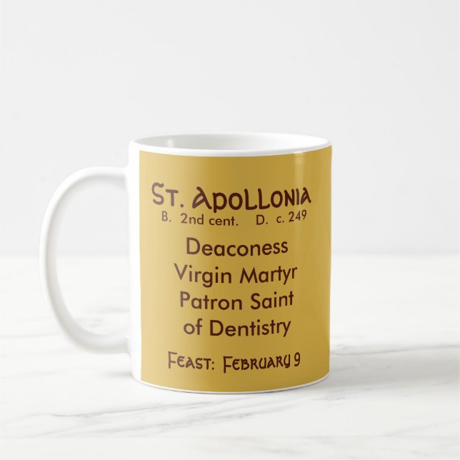 St. Apollonia (VVP 001) Coffee Mug #2.1b (Left)