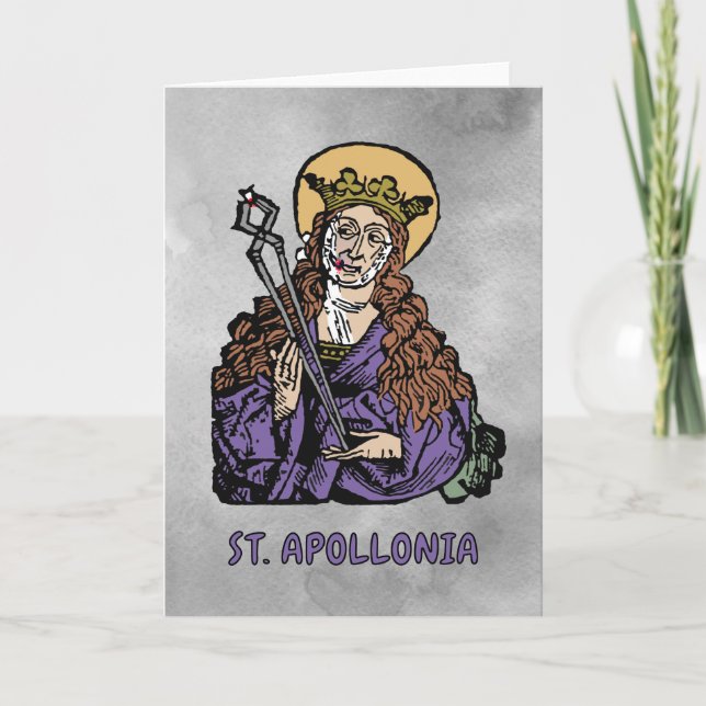 St. Apollonia with Pulled Tooth (Nuremberg) Card (Front)