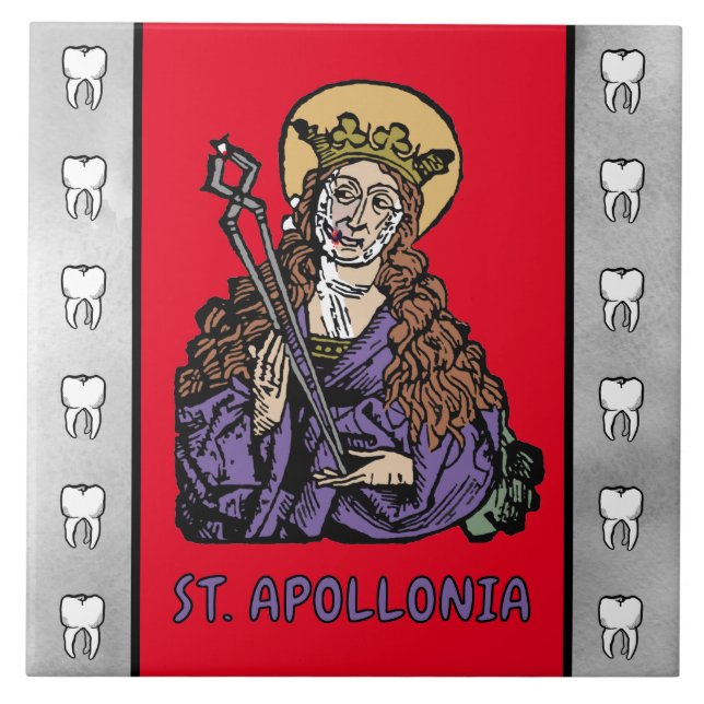 St. Apollonia with Pulled Tooth (Nuremberg) Ceramic Tile (Front)
