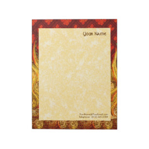 St. Apollonia's Flames (VVP 001a) 11"x8.5" Vert Notepad