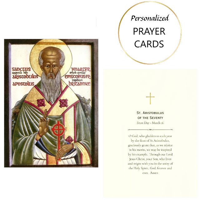 St. Aristobulus of the Seventy Prayer Card (Creator Uploaded)