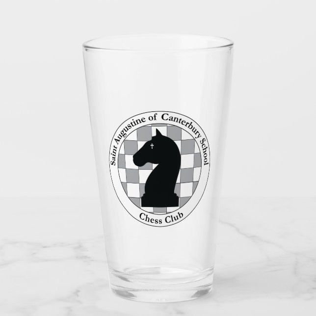 St. A's Chess Club Drinking Glass (Front)