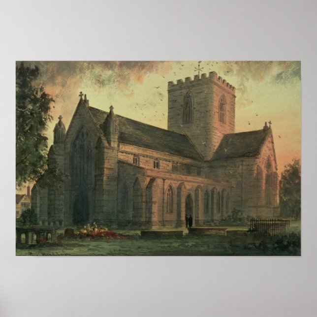 St. Asaph's Cathedral, View from the South-West Poster (Front)