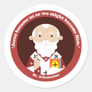 St. Athanasius Classic Round Sticker