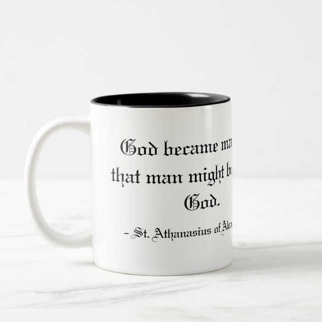 - St. Athanasius of Alexandria Two-Tone Coffee Mug (Left)