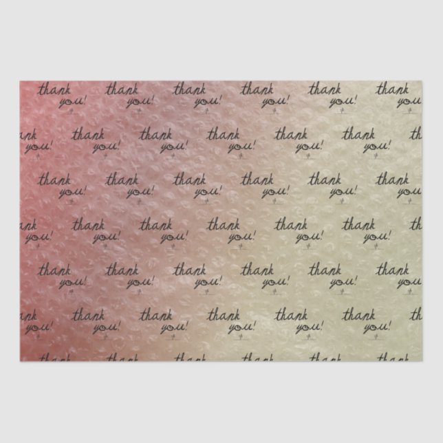 St. Aug. Sketch Bubble Wrap Reseller Thank You Tissue Paper (Front)