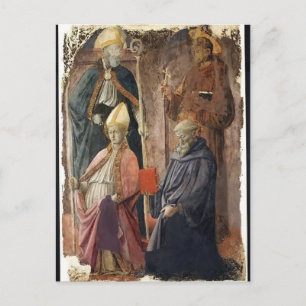 St.Augustin & Francis,Bishop St by Filippo Lippi Postcard