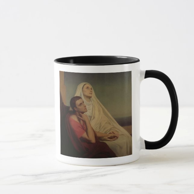 St. Augustine and his mother St. Monica, 1855 Mug (Right)