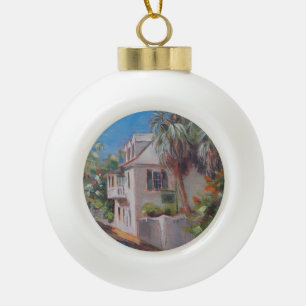 St. Augustine Aviles Street Florida Ceramic Ball Christmas Ornament