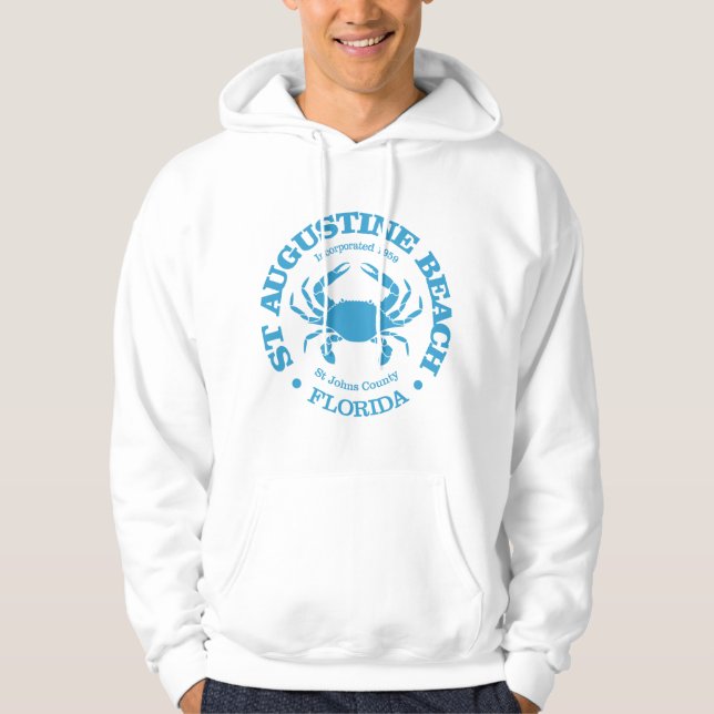 St Augustine Beach (crab) Hoodie (Front)