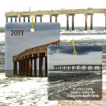 St Augustine Beach FL Pier Photographic with Year Ceramic Ornament<br><div class="desc">St John's County Ocean & Fishing Pier extends 800 feet into the Atlantic Ocean from the sandy shore of St Augustine Beach, Florida and is featured on this photographic travel souvenir ceramic ornament with customizable Year. Each of this two-sided keepsake ornament has a different view of the St Augustine pier...</div>