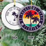 St Augustine Beach Florida Retro Palm tree 80s Ceramic Ornament<br><div class="desc">St Augustine Florida. This retro design makes a great Christmas or Birthday gift for fans of St Augustine Beach. The retro summer vibes design is a perfect gift for travel lovers and tropical destinations fans. - " You can customise and modify this template by adjusting, changing or deleting the texts...</div>