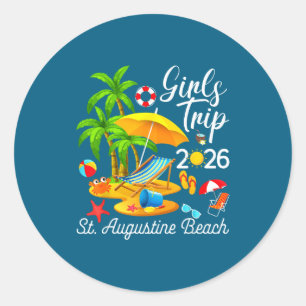 St Augustine Beach Florida Summer Classic Round Sticker