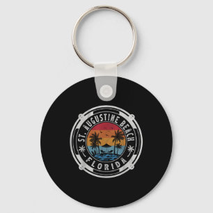 St. Augustine Beach Florida Summer Vacation Vintag Key Ring