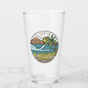 St Augustine Beach Florida Vintage  Glass