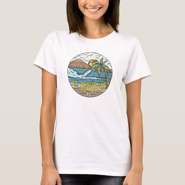 St Augustine Beach Florida Vintage T-Shirt (Front)