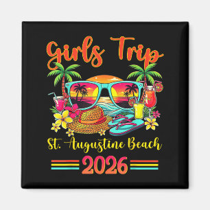 St Augustine Beach Summer Sunset Women Girls Trip Magnet